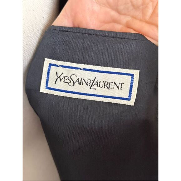 Men’s Gray YSL Yves Saint Laurent Suit Jacket Wool EU 48 US 38 - Picture 7 of 12